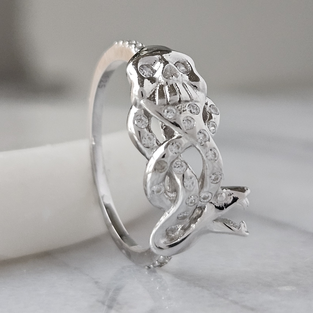 Official Harry Potter Death Eater Ring, 925 Sterling Silver Charmed Aroma